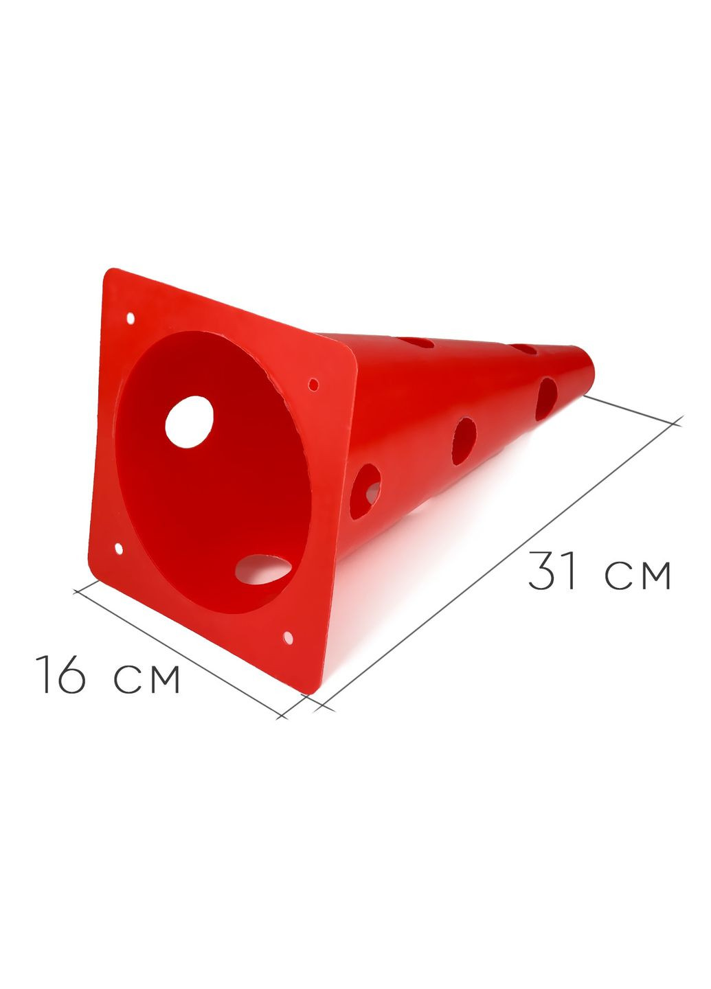 Конус-фишка спортивная 31 см красная EasyFit (362497505)