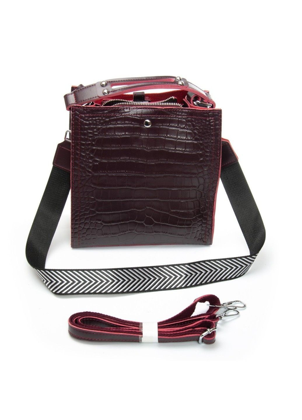 Женская кожаная сумка через плечо 9701 bordo Alex Rai (370766747)