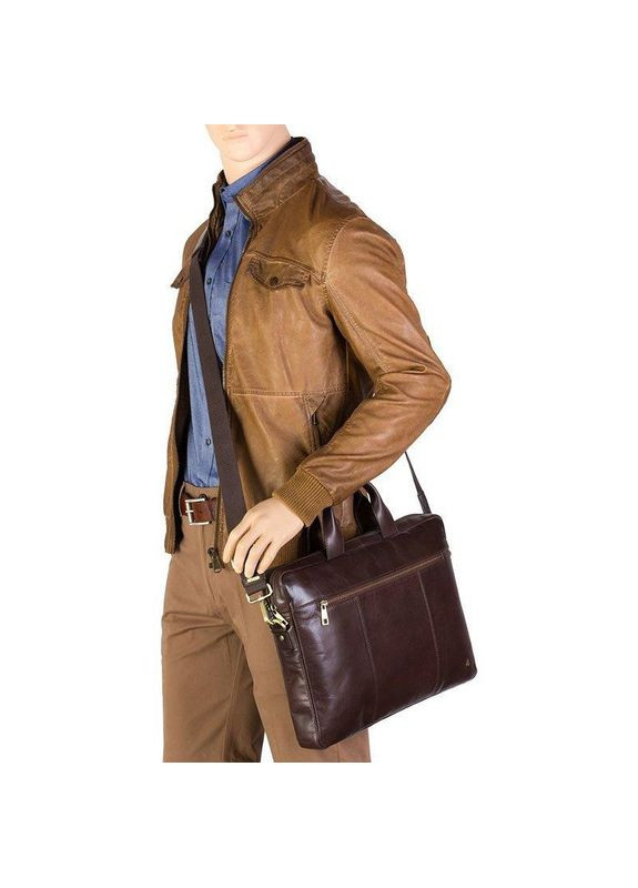 Мужская кожаная сумка Charles с отд/для ноутбука 13" Black (ML28 BLK) Visconti (322523192)