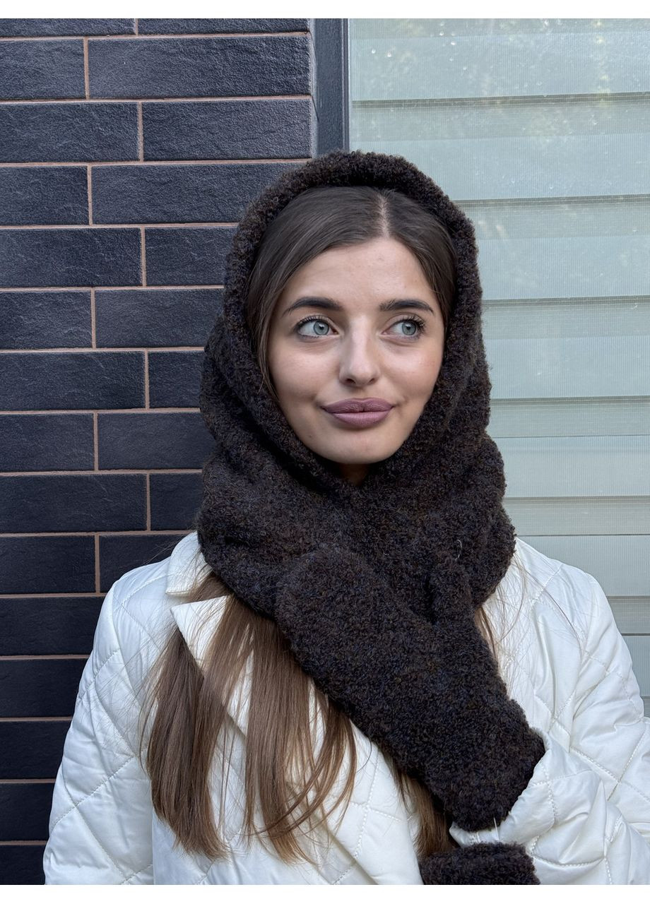 Капор женский Капюшон Teddy барашок светло-бежевый Odyssey (369934671)