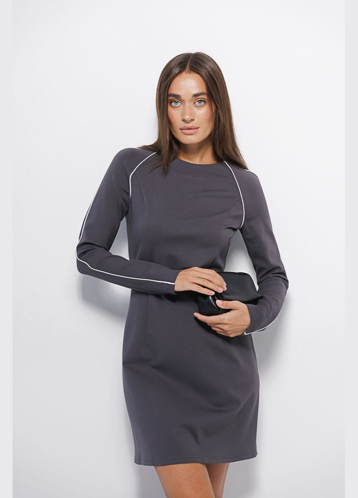 Сіра коротка сукня з трикотажу Arjen