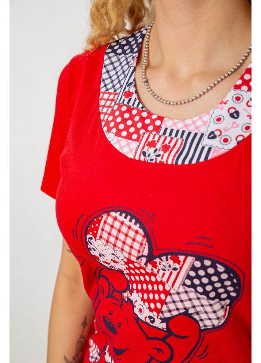 Червона всесезон піжама жіноча, колір червоний, 243r03677 Ager