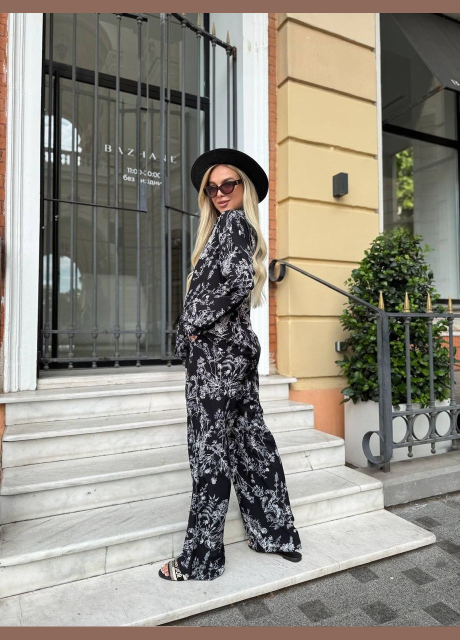 Женский прогулочный костюм черного цвета 33763 Fashion (345065767)