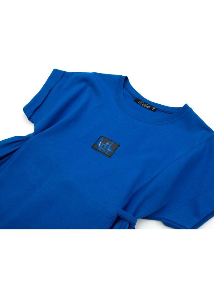 Синее платье трикотажное (3557-128g-blue) BLUELAND (300625030)