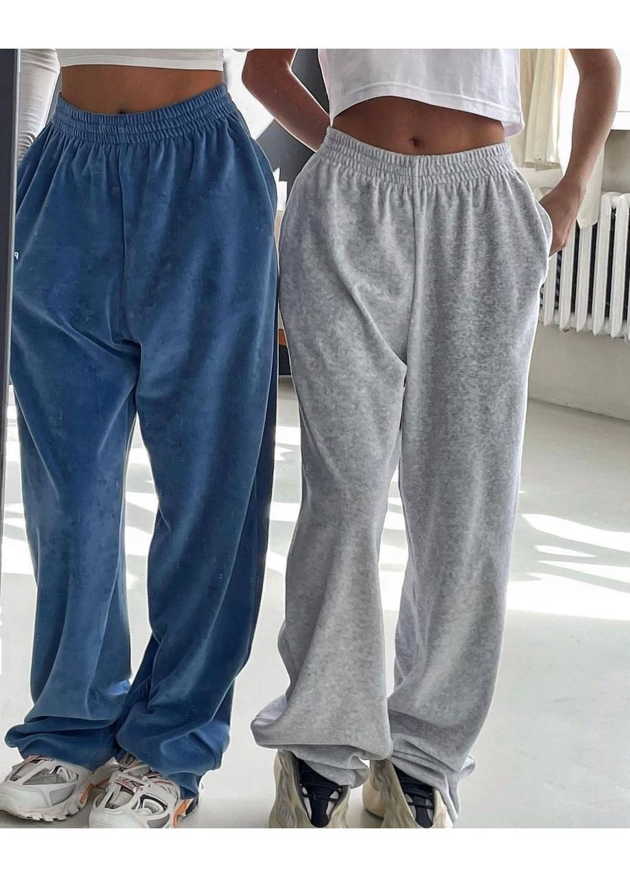 Жіночі стильні велюрові штани з регулюванням по низу Україна (360548615)