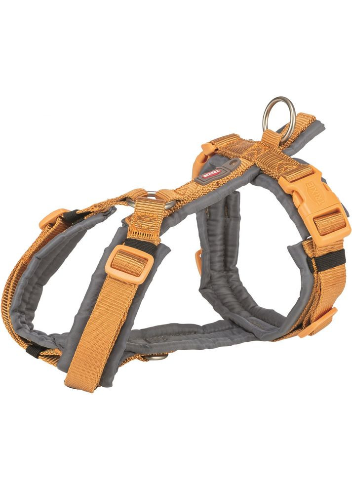 Шлейка Premium для собак треккинговая S–M 44–53 см 20 мм оранжево-серая Trixie (372504914)