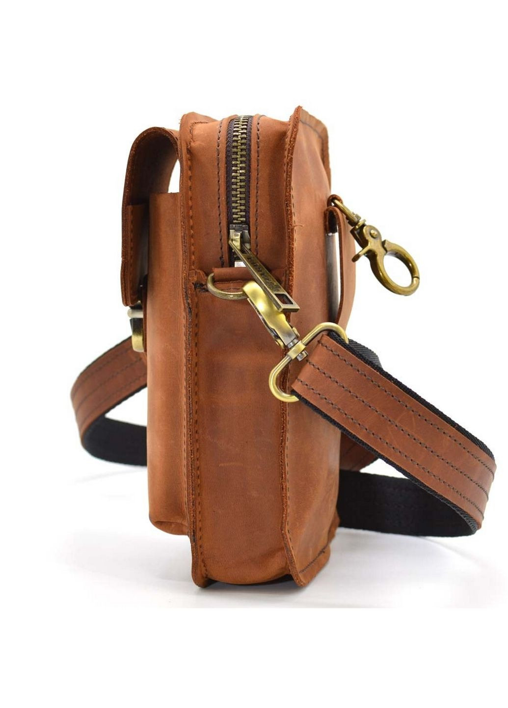 Чоловіча шкіряна сумка на пояс 20х13.5х5 см TARWA (315870955)