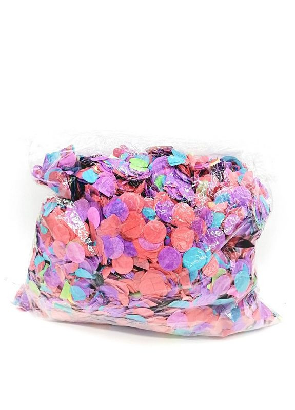 Паперові цукерки для свята (діаметр 20 мм, 1 кг) — різнобарвні блискітки для декору куль, вечірок і фот No Brand (365778393)