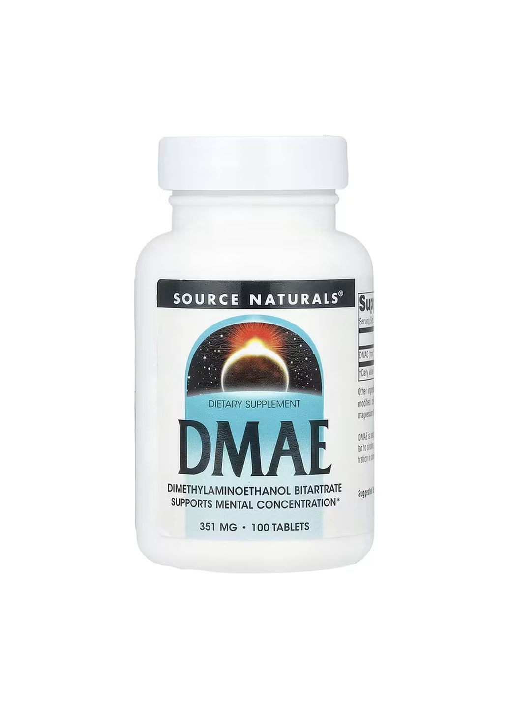 Диметиламіноетанол DMAE 351 мг 100 таблеток Source Naturals (370169287)