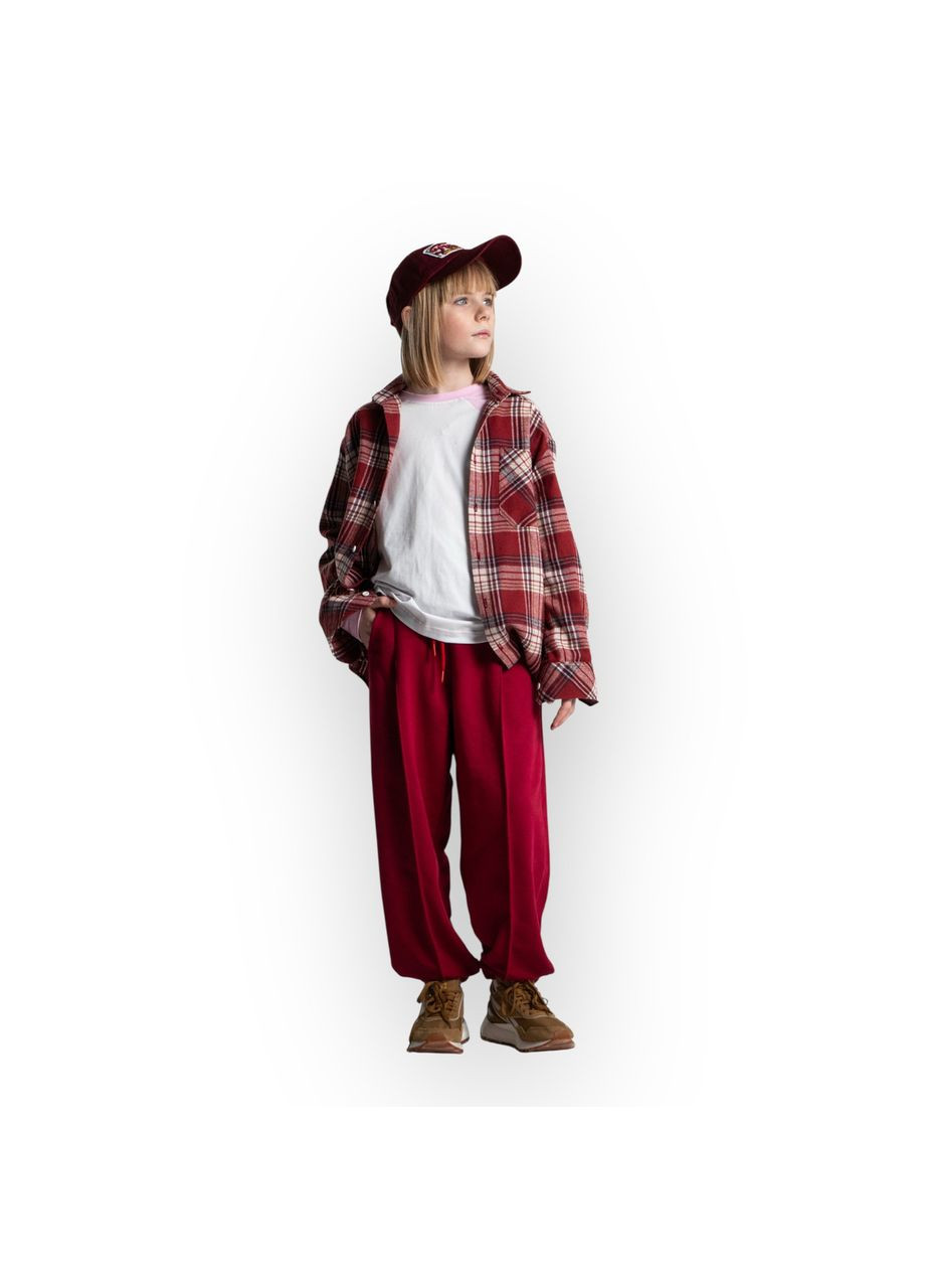 Дитячий джемпер для дівчаток OV2U молочно-рожевий, стрейч-кулір, розмір 134 Овен (370279556)