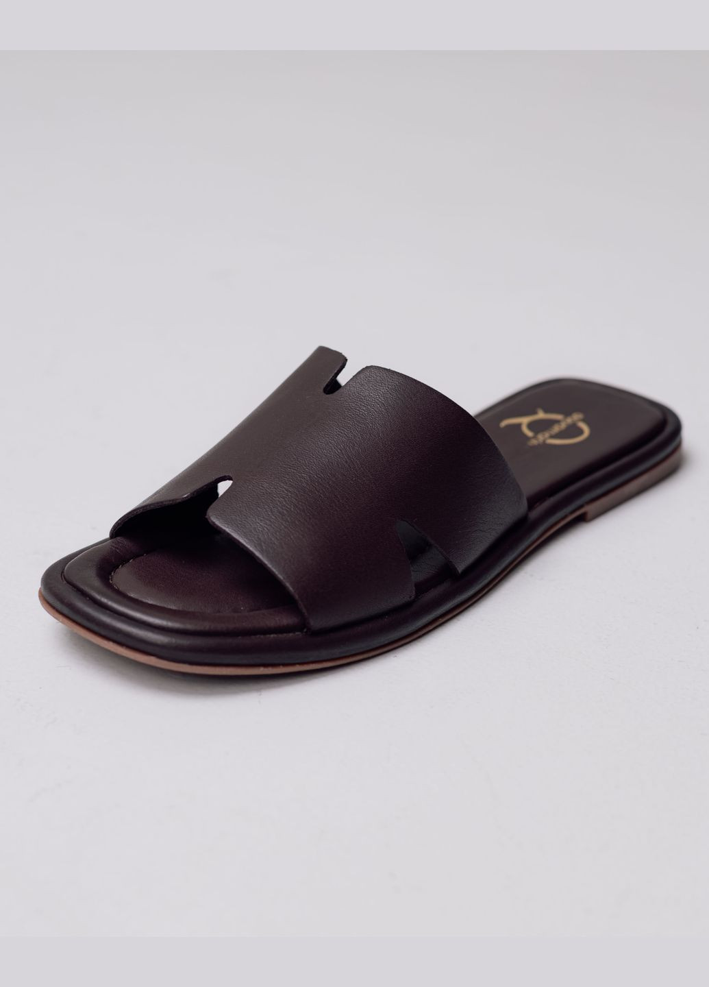 Шльопанці на плоскій підошві шкіра Aquamarin (322480782)