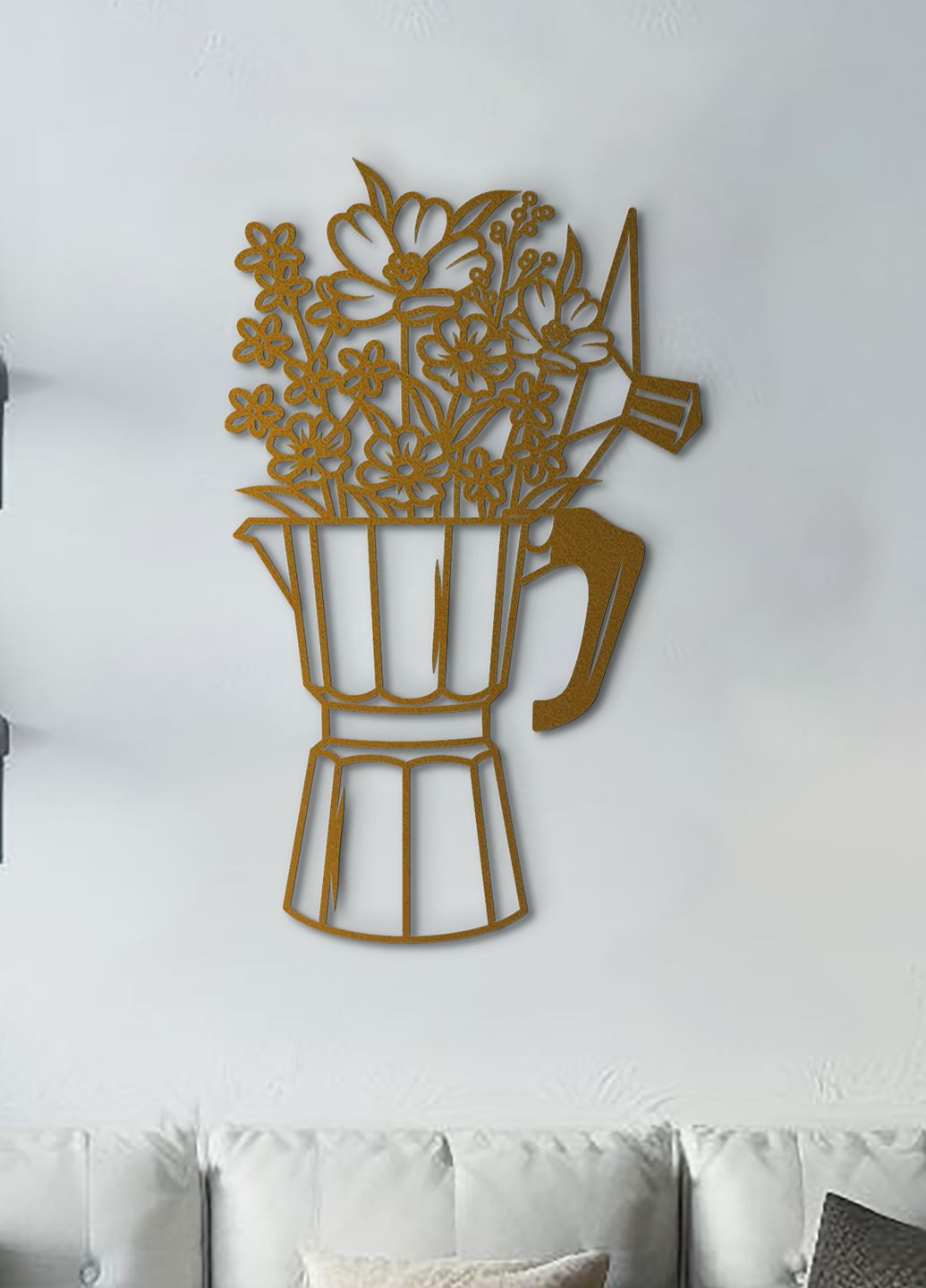 Сучасна картина на кухню, дерев'яний декор для дому "Арома кава", оригінальний подарунок 70х43 см Woodyard (292013061)