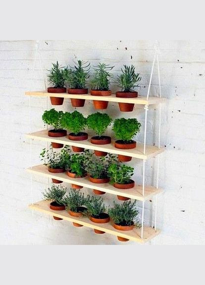 Полка настенная для цветов из дерева Баруэри бланже (ЦВС-004301) No Brand (328225220)