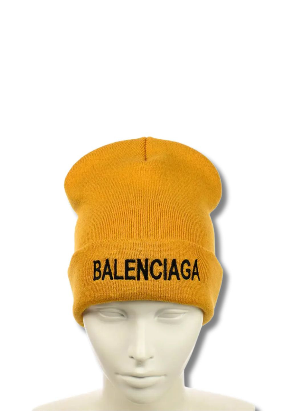 Шапка бини лонг с вышивкой Баленсиага / BALENCIAGA No Brand Шапка з вишивкою (346390063)