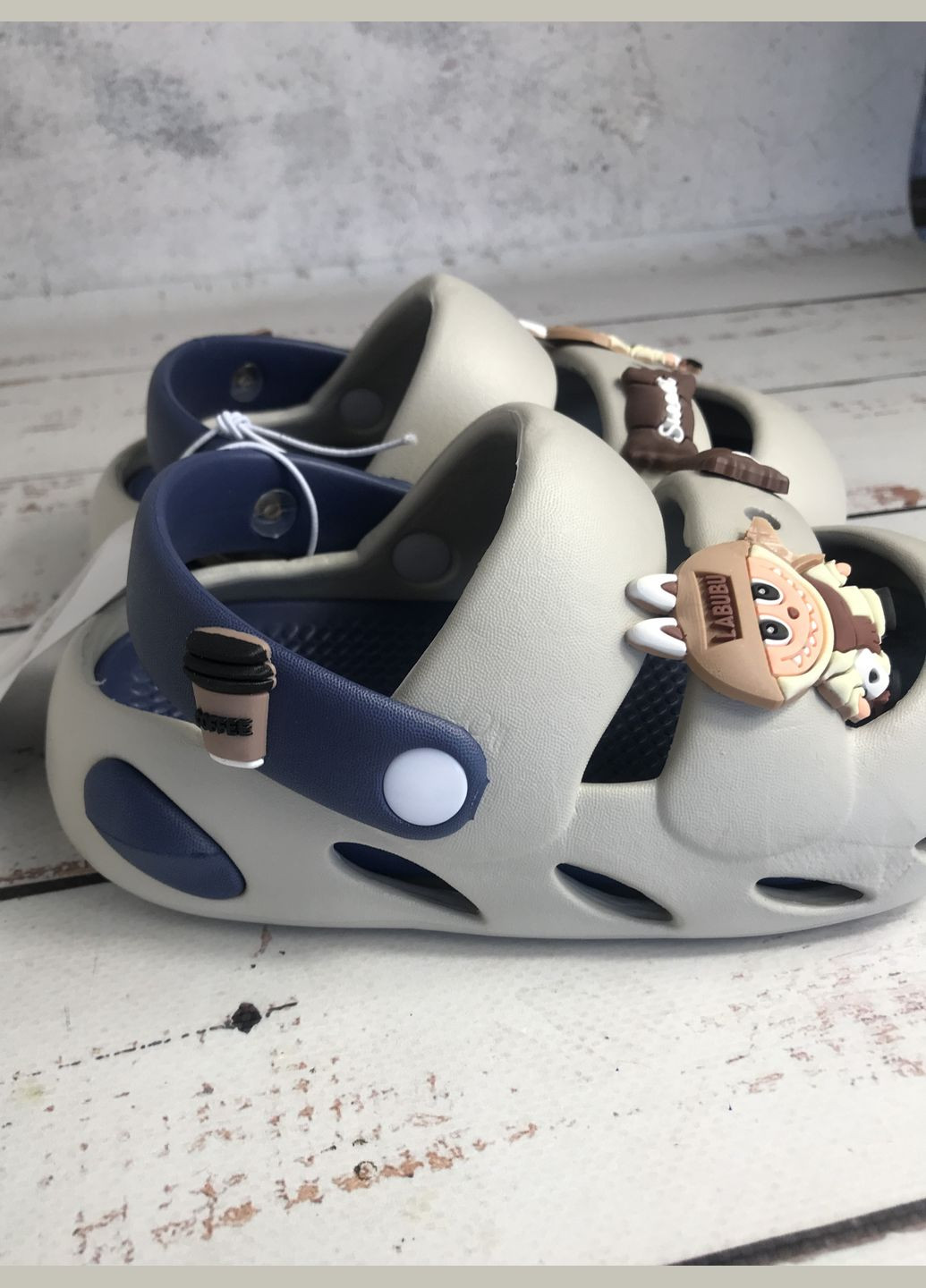 Кроксы сабо детские для мальчика BABYSHOP Серый (124) No Brand (340113376)