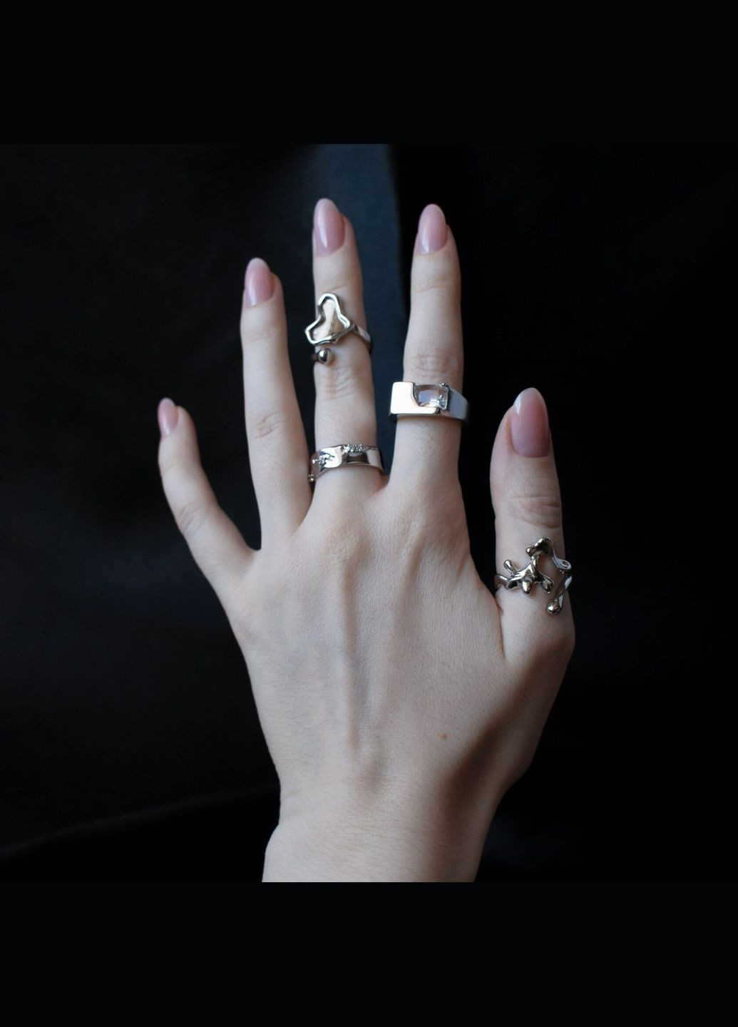 Колечко Холод классическое в стиле минимализм с камнем элегантное массивное нежное сказочное fairycore ретро винтаж кокетт альт No Brand (309041829)