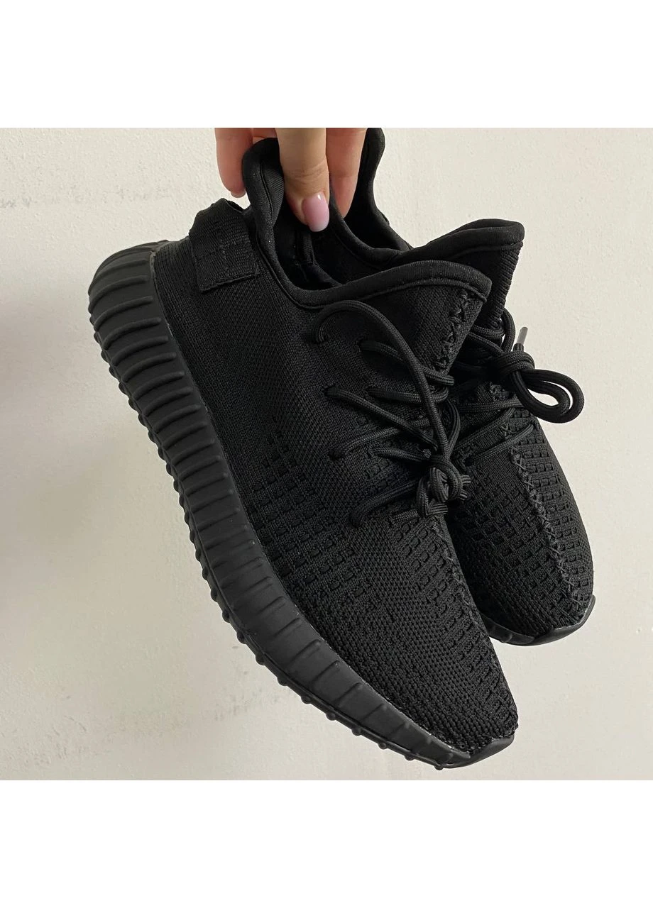 Чорні літні кросівки adidas yeezy boost 350 full black адідас ізі буст No Brand