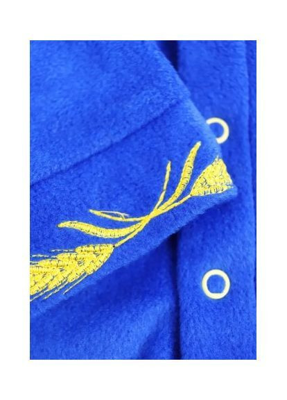 Синяя флисовая рубашка для мальчика электрик с вышивкой лилия флис (365776786)