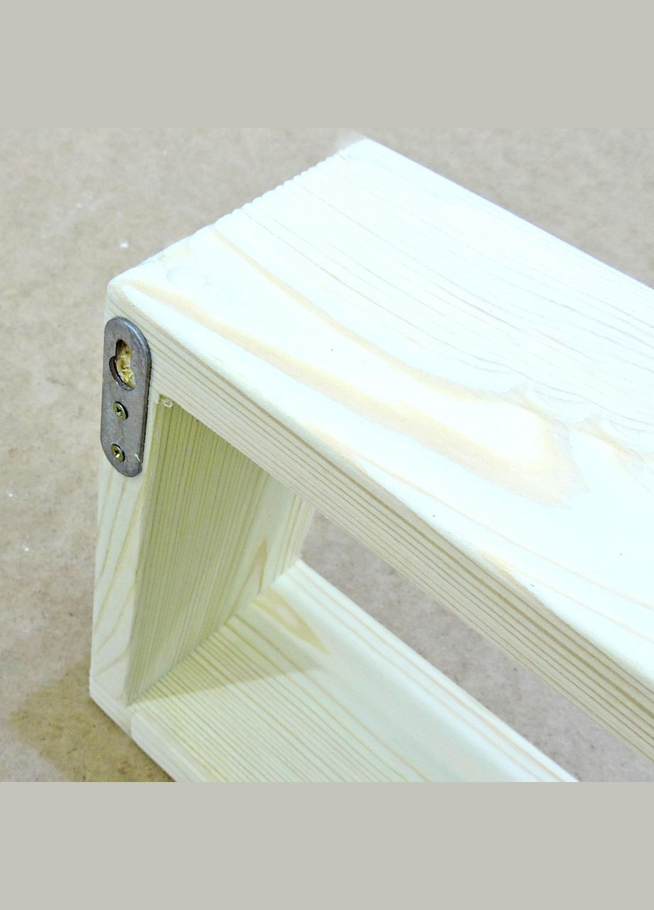 Настенная полка из дерева Алмас 20х39 бланже (НСП-391601) No Brand (328081421)