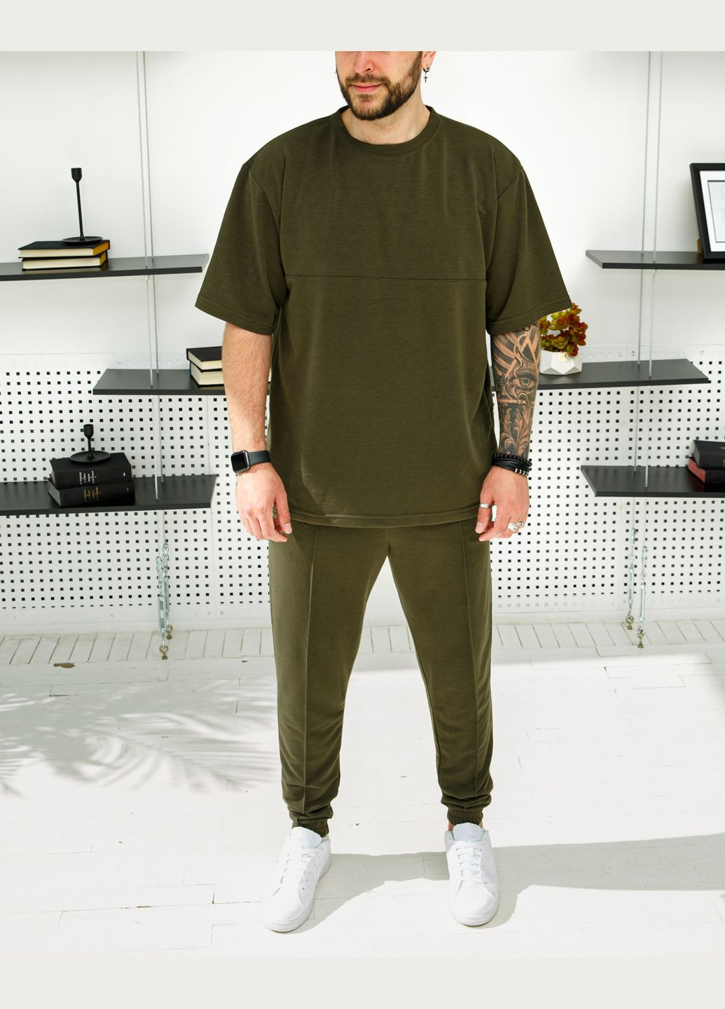 Комплект чоловічий оверсайз (штани+футболка) No Brand (290012159)