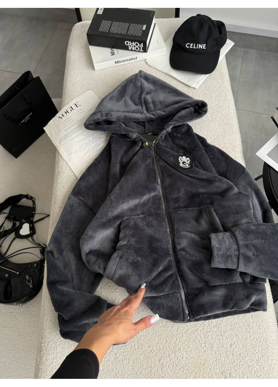 Жіночий махровий бомбер FINO Mode на блискавці (362137305)