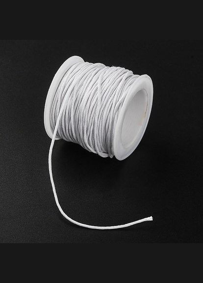 Шнур для рукоділля Вощений шнур бавовна 1 мм Білий Котушка 20 м Finding (316248252)