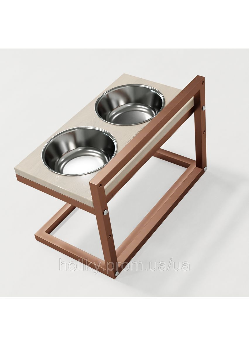 Миски на регулируемой подставке для средних собак Flex M (2×0.85 л) FM-422530-GLWH Hollky (365652692)