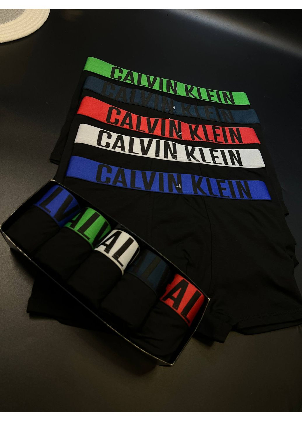 Набір 5 шт чорних боксерів | Труси чоловічі | Боксери чоловічі No Brand (360978479)