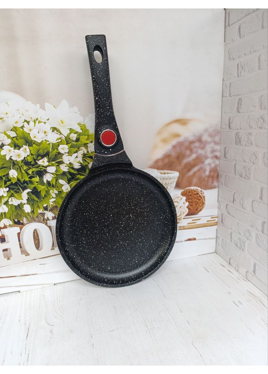 Сковорода для блинов EB-3382 со съемной ручкой с мраморным антипригарным покрытием 22 см Черный Edenberg (365730882)