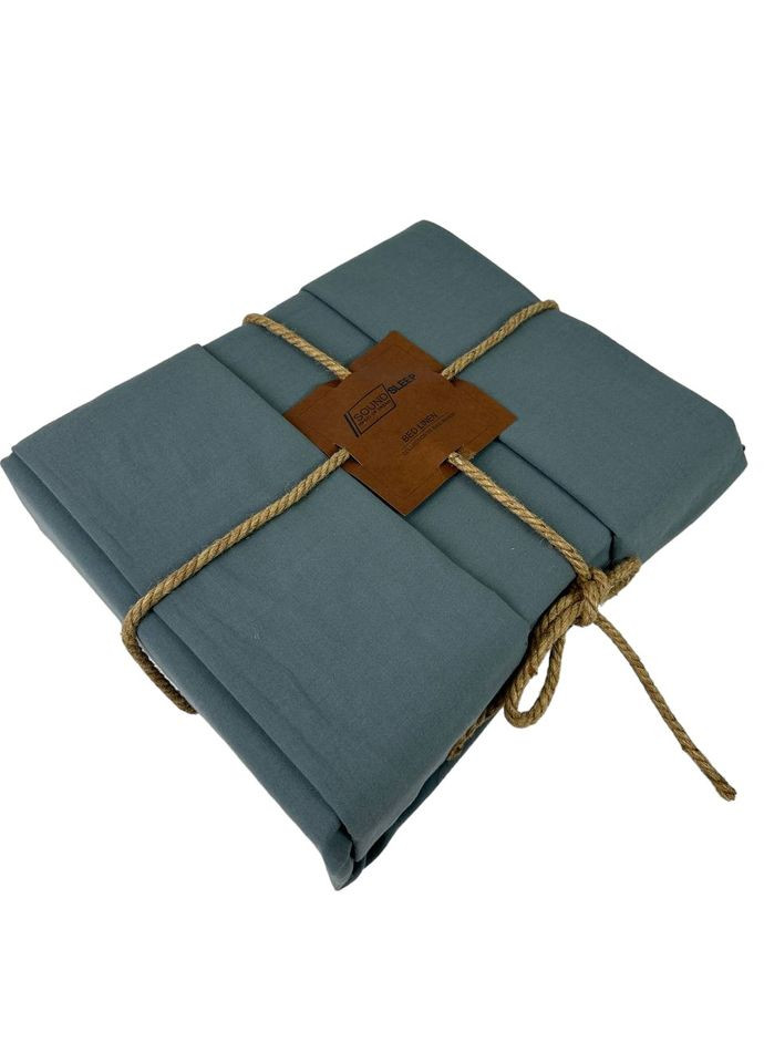 Комплект постільної білизни Stonewash Adriatic Light Green євро світло-зелений (94350692) SoundSleep (292653293)