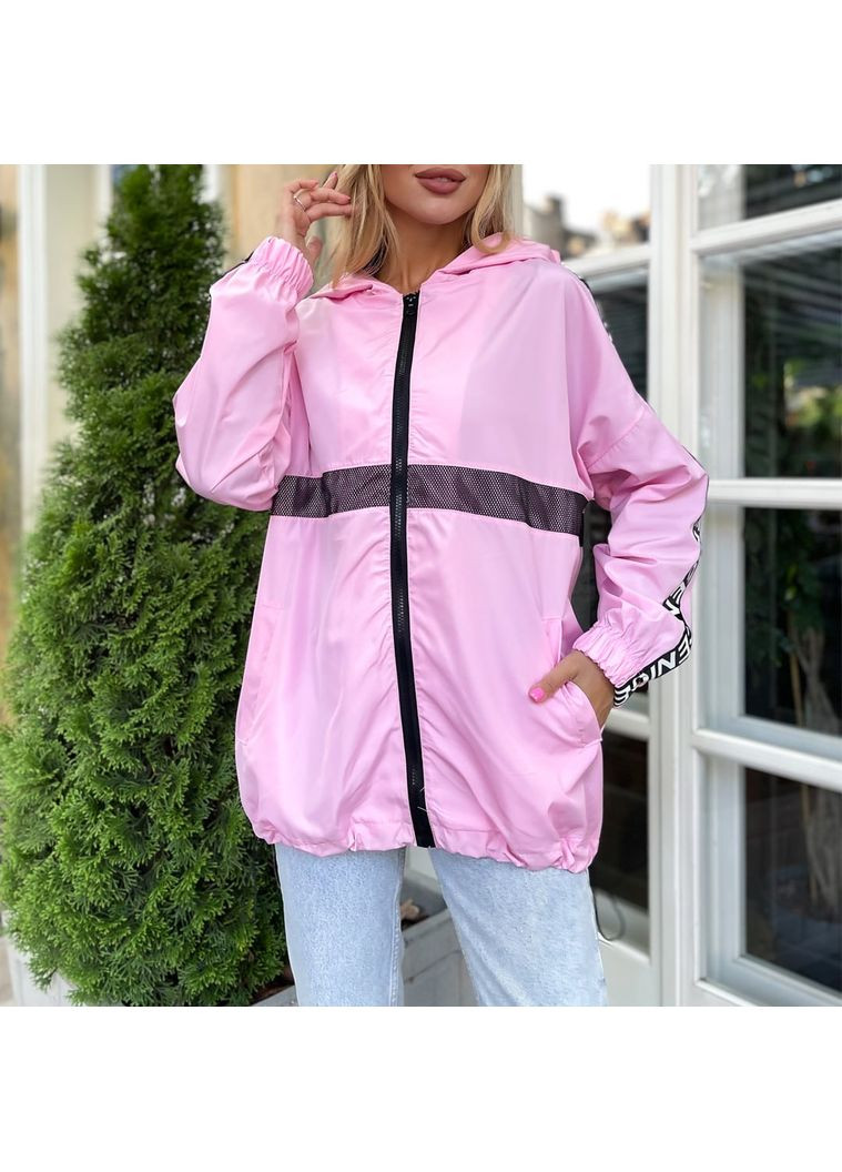 Розовая демисезонная женская куртка-ветровка DK/DL Мода без кордонів