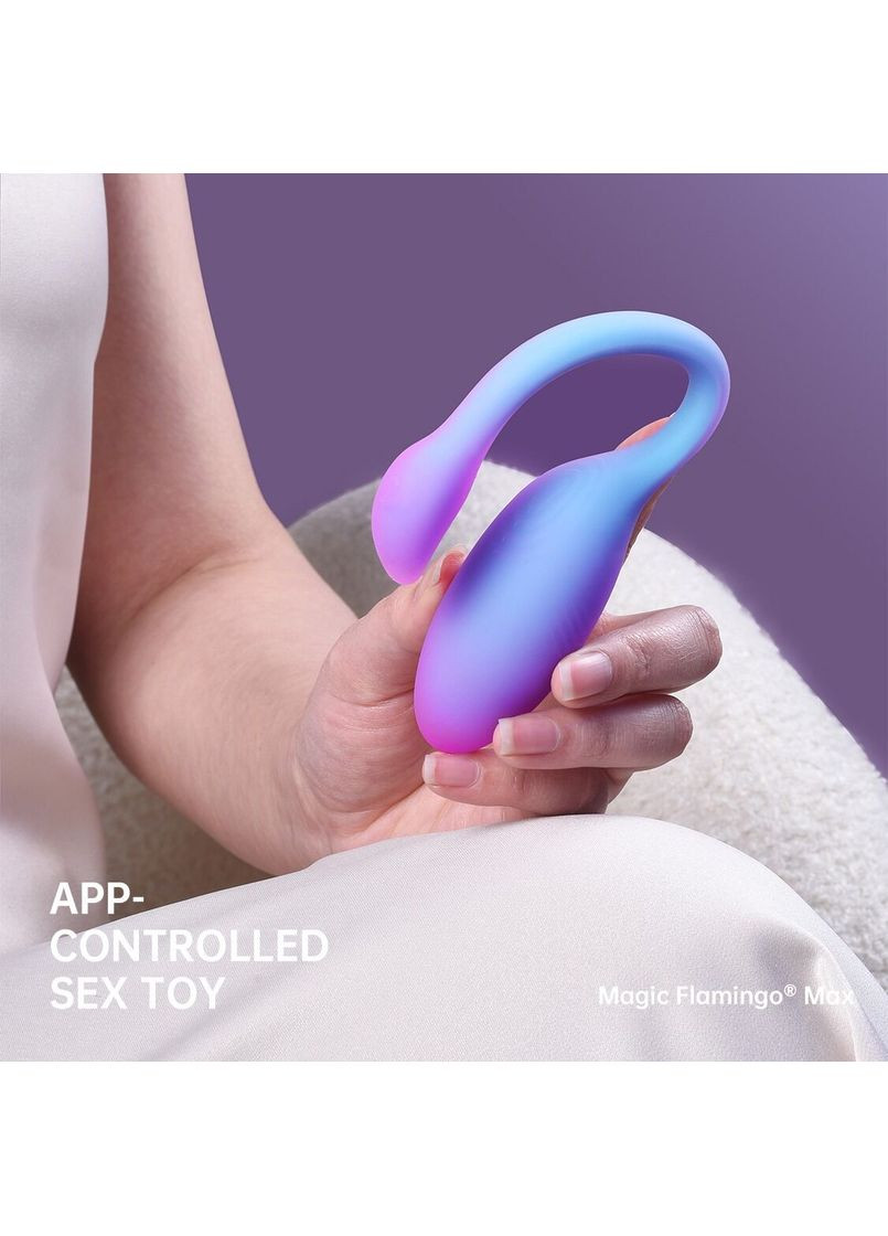 Смарт-віброяйце Flamingo Max Blue 2 в 1: віброяйце та тренажер Кегеля, 10 режимів Magic Motion (373019529)