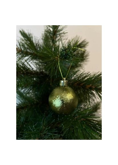 Ялинкова іграшка (5900779877153_2) Chomik пластикові кульки компл. 24 шт, 3см, оливкові (368563941)