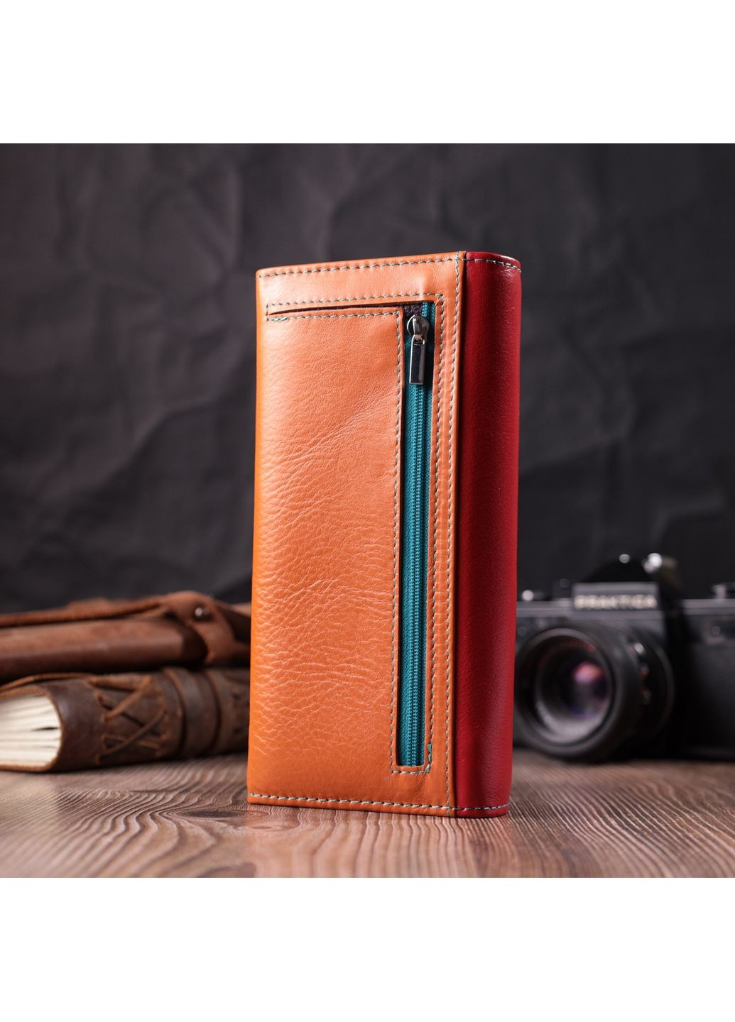 Жіночий шкіряний гаманець 18,5х9х3 см st leather (288048995)