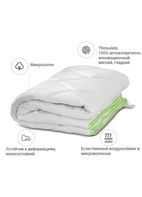 Ковдра (2200000014559) Mirson антиалергенна Thinsulate 080 літо 200х220 см (379322875)