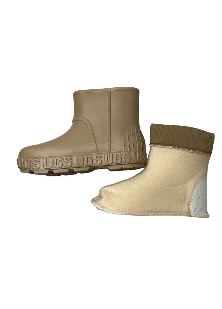 Жіночі зимові чоботи гумові, бежеві, No 661 р.37-41 Gipanis (367020035)