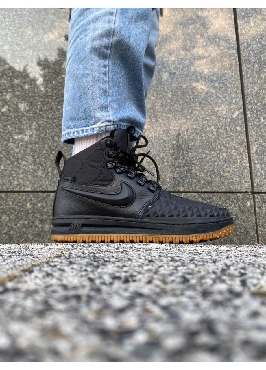 Чорні Зимовий кросівки чоловічі nike lunar force 17 duckboot black 1 найк дакбут No Brand
