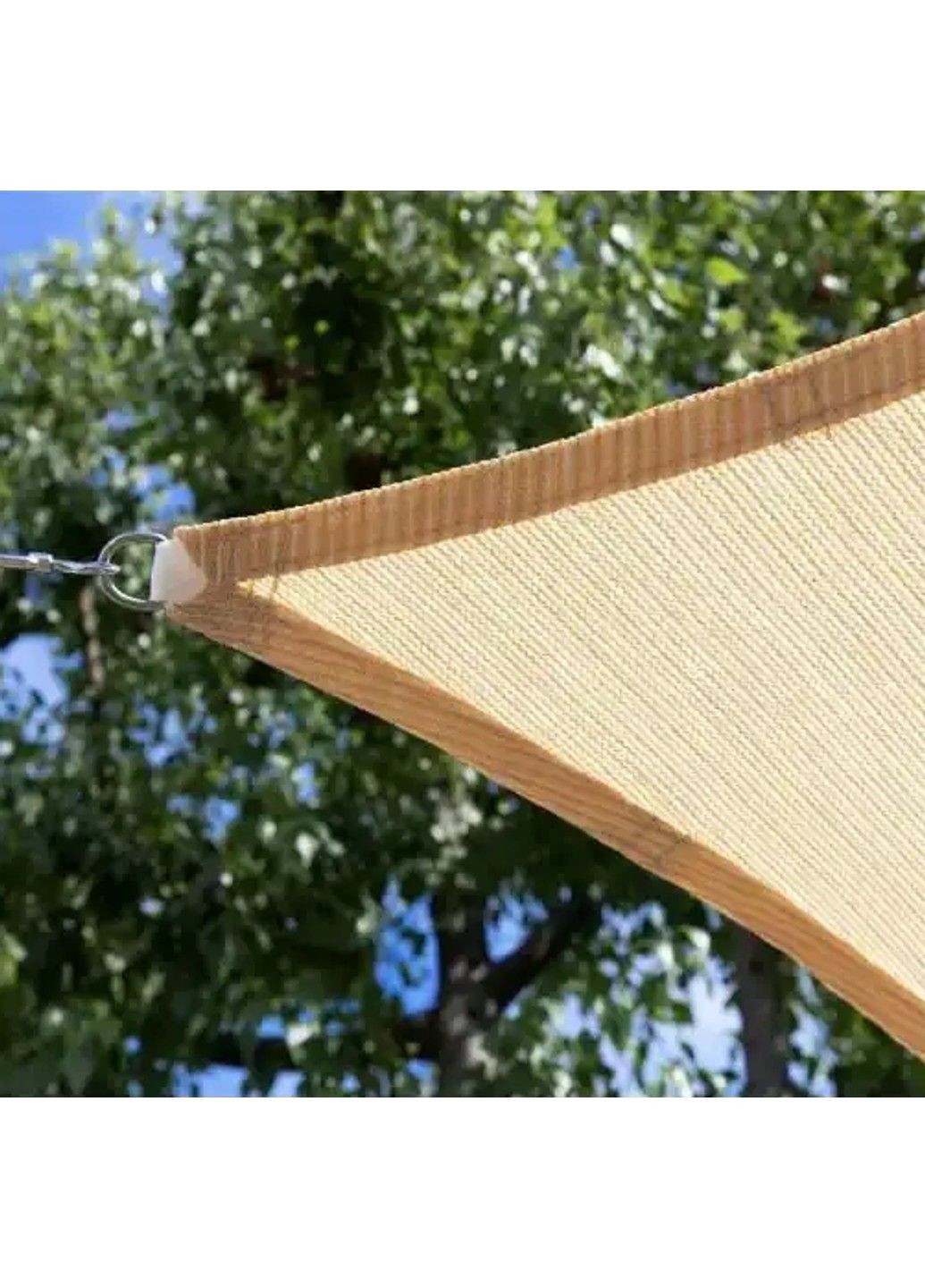 Тент навіс затіняючий трикутний 3х3х4м Сітка (Бежевий) No Brand (332637330)