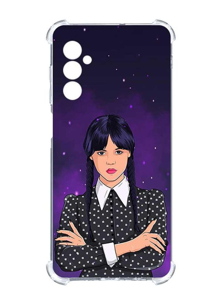 Чехол с утолщёнными углами на Samsung Galaxy A15 (A155):: Девушка с косичками. Уэнсдей (принт 208) Creative (355403160)