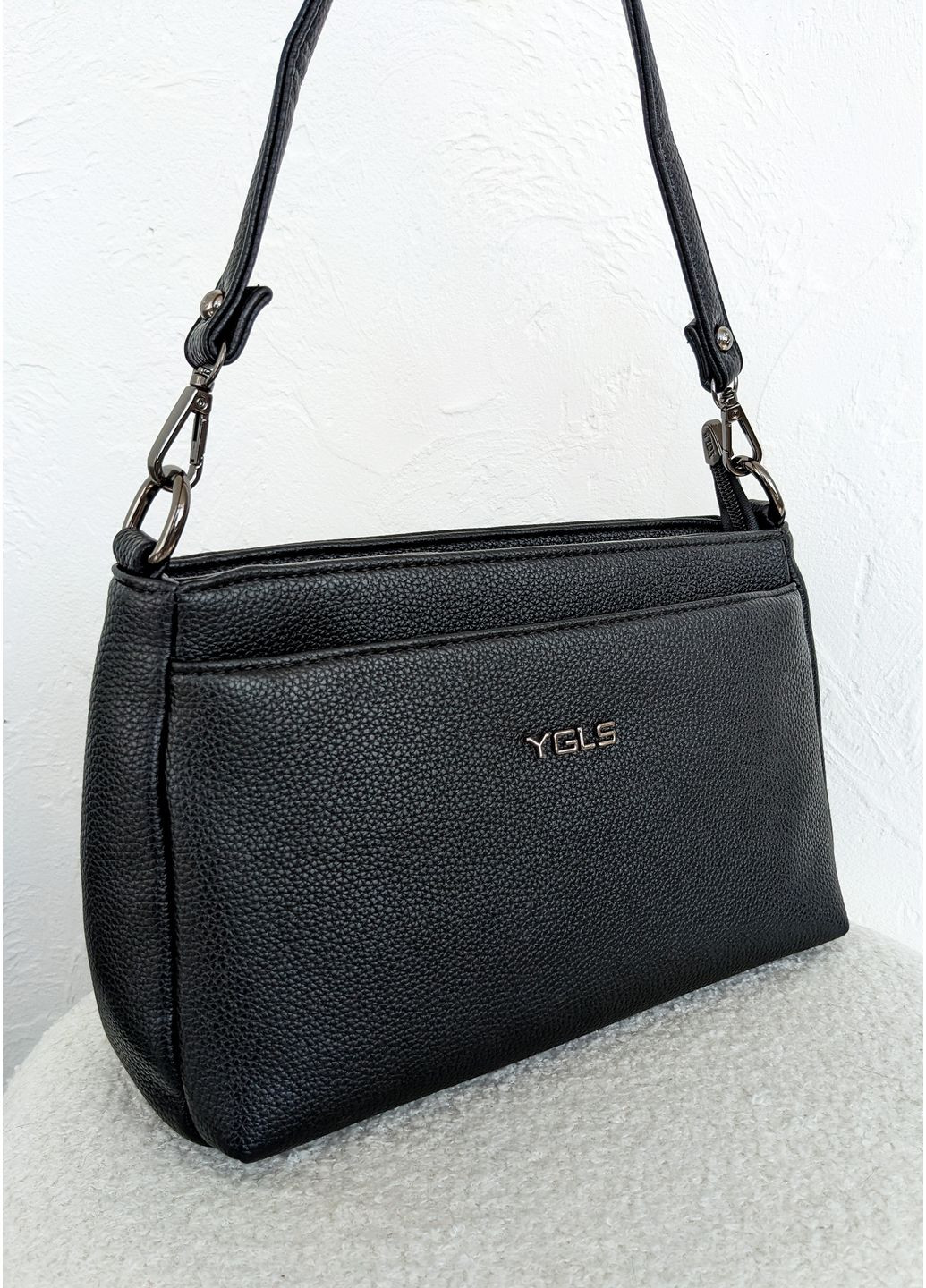 Компактна чорна сумка з екошкіри InFashion Сумка (360751145)