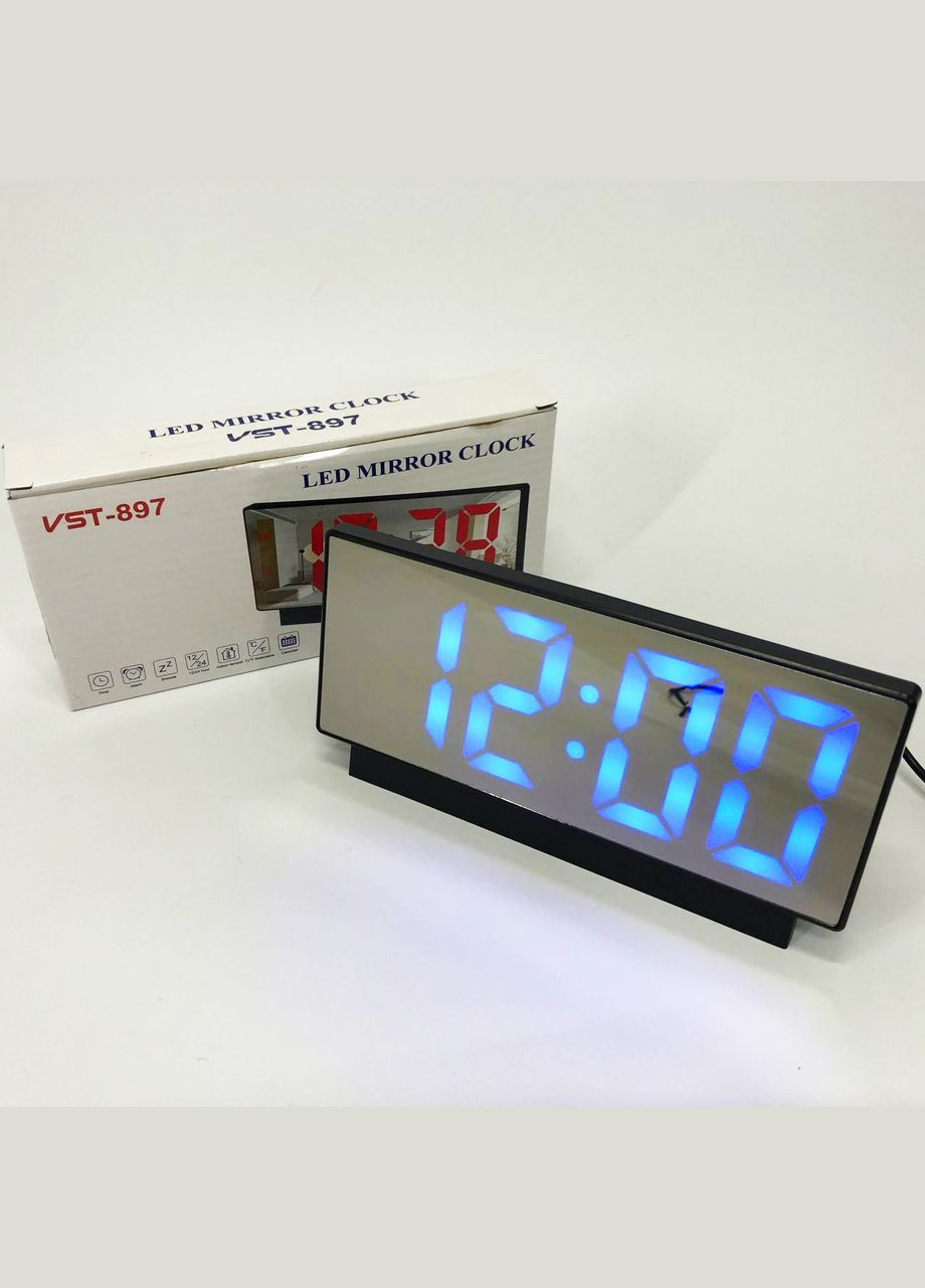 Настільний електронний годинник з підсвічуванням на батарейках 897-5, GN-376 Годинники електронні VST (351486217)