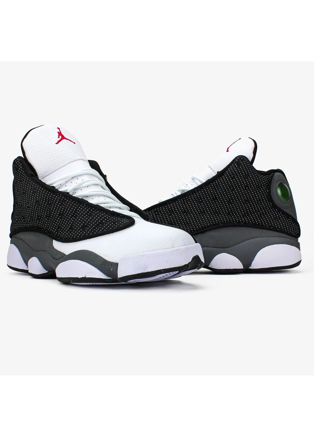 Черно-белые демисезонные кроссовки мужские и женские nike air jordan 13 retro black flint | найк аир джордан 13 ретро черно-белые No Brand