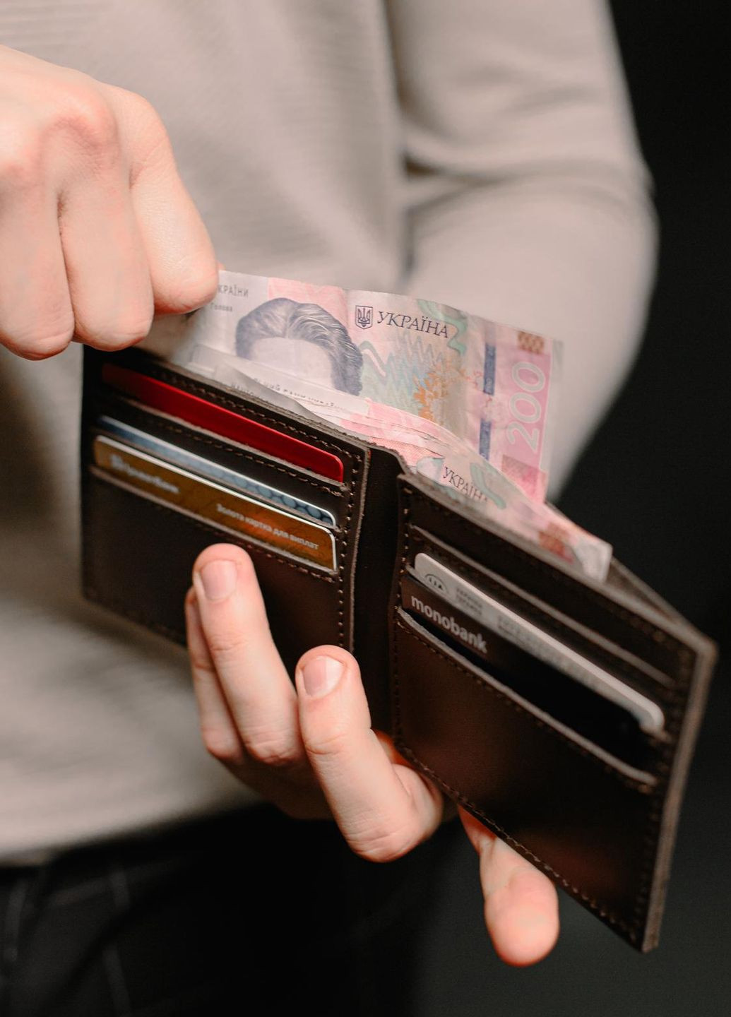 Гаманець-біфолд із натуральної гладкої шкіри Vishnya (317638926)