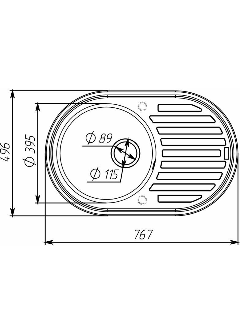 Гранитная мойка для кухни LIRA 7750 матовая Дюна Valeso (358059602)