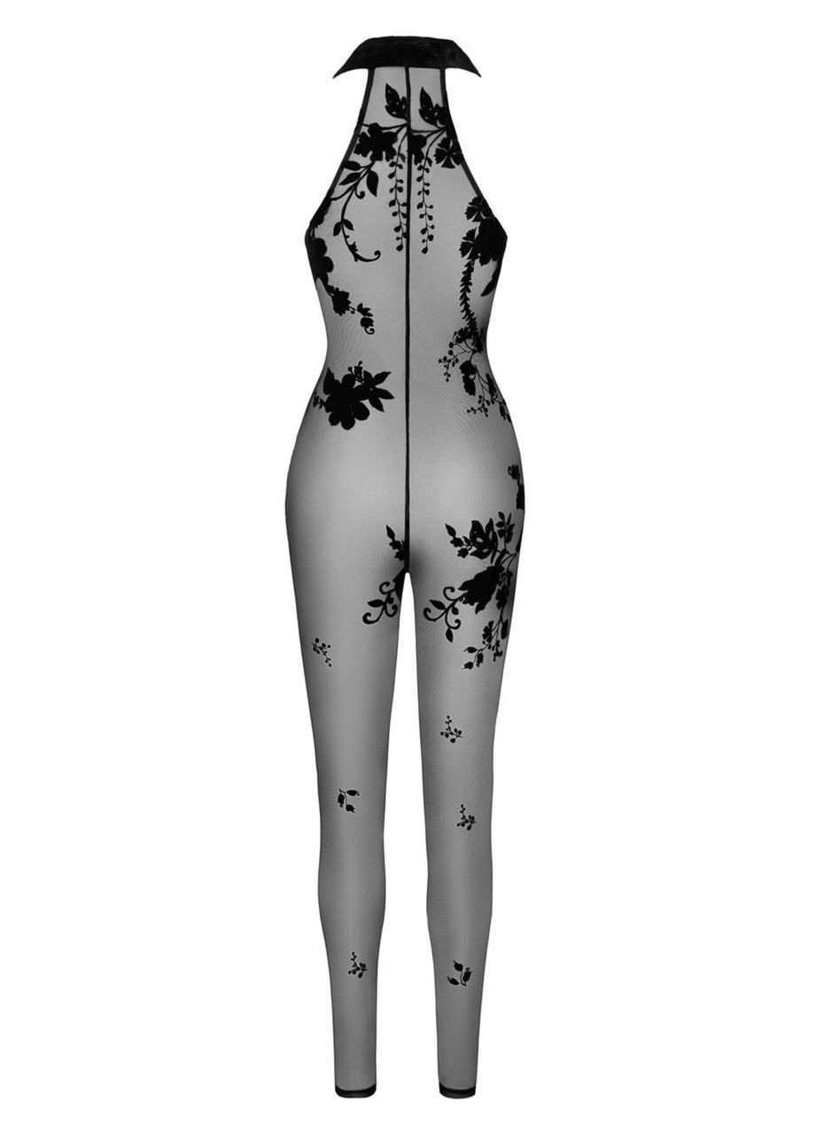 Бодистокинг Noir Handmade F315 Ego flocked mesh halter catsuit - XXL No Brand (303886992)