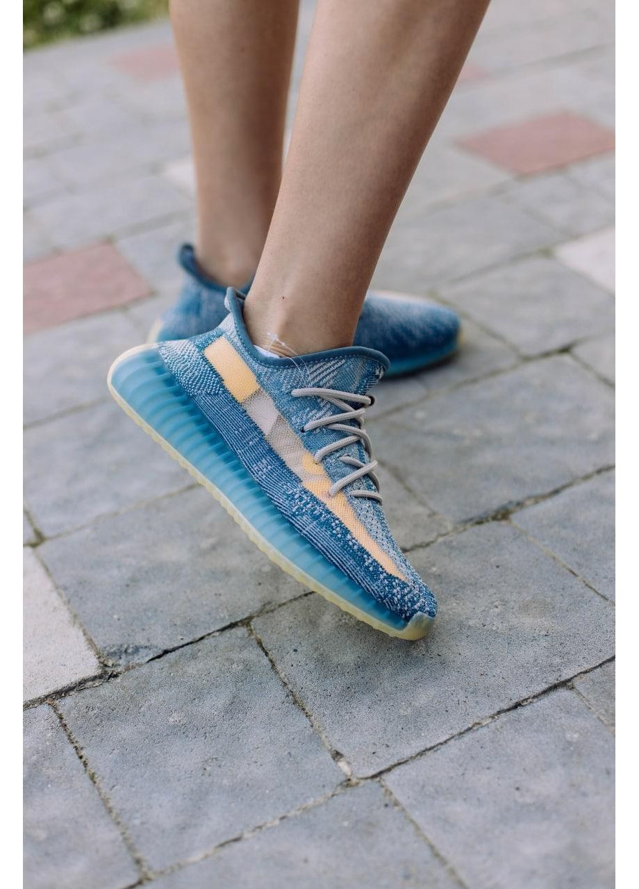 КРОСІВКИ ЖІНОЧІ ADIDAS YEEZY BOOST 350 V2 ISRAFIL BLUE АДІДАС ІЗІ БУСТ No Brand блакитні демісезони (368867653)