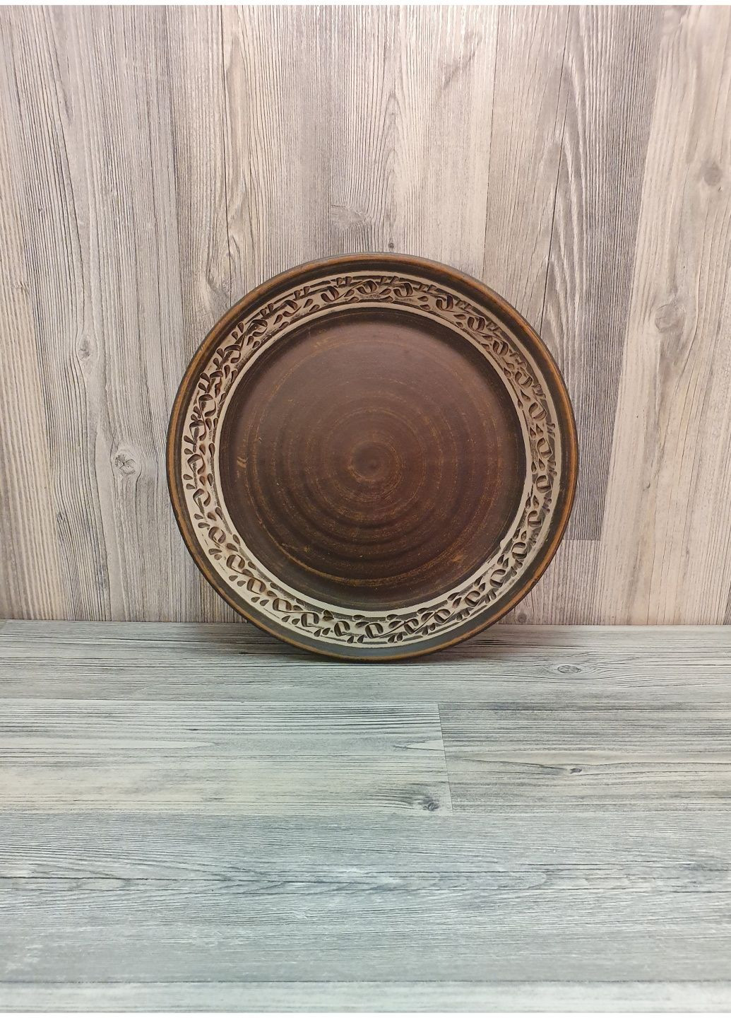 Тарілка 26 см., з червоної глини No Brand (329722695)