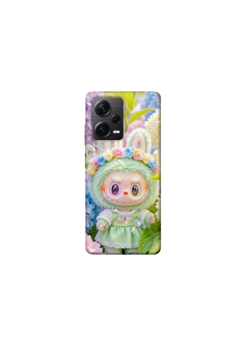 Чохол на Xiaomi Redmi Note 12 Pro 5G Labubu & Flowers ver.2 Frontalka (354688848)