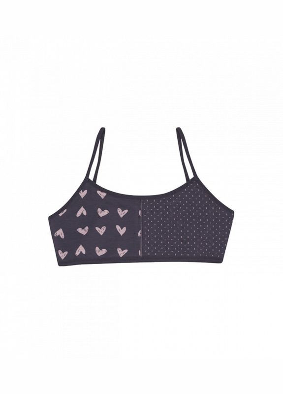 Темно-сірий підлітковий топ з малюнком Donella бавовна