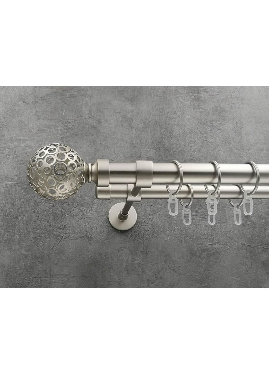 Карниз Савона гладка штанга подвійний модерн 25/19 мм 160 см Сатин Quadrum (352778033)